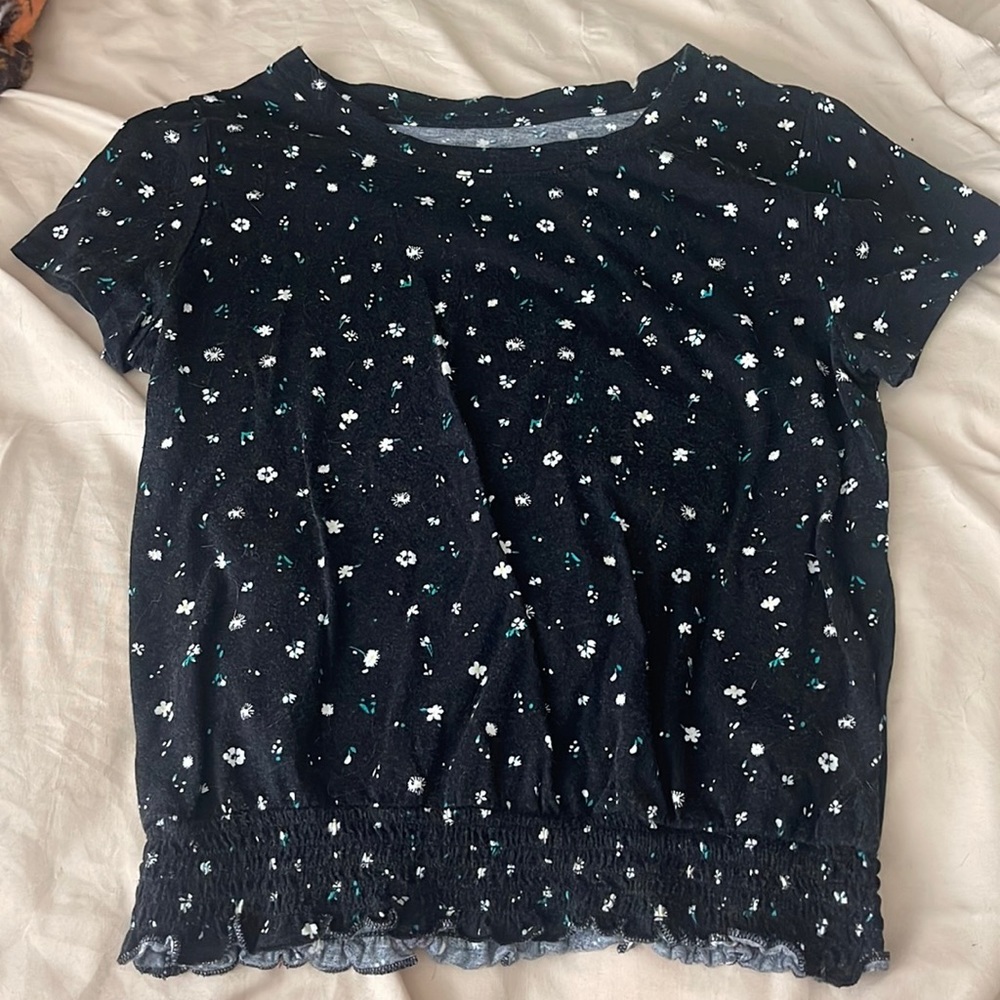 SO floral cinched crop top